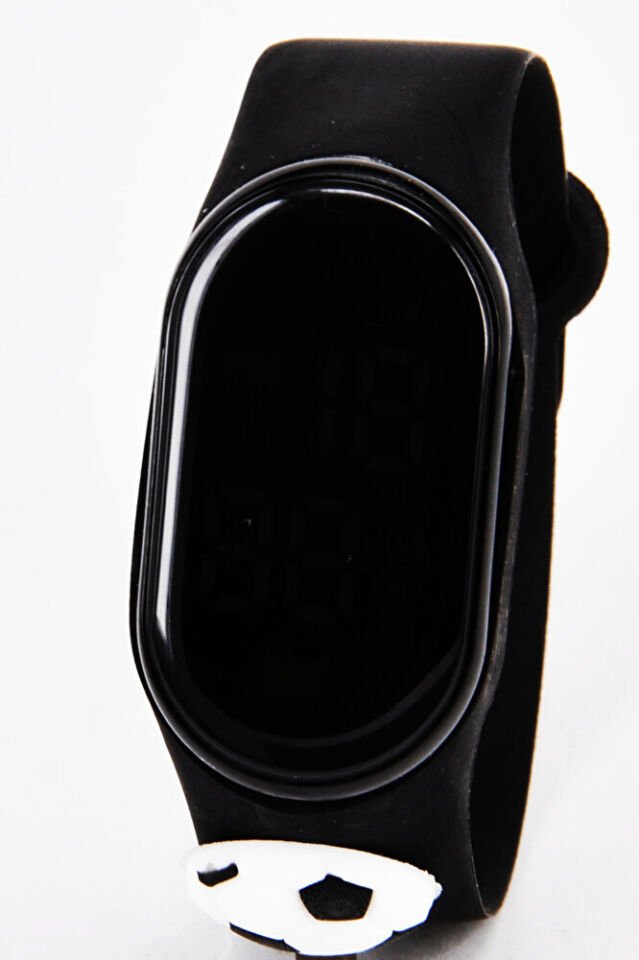 Siyah Beyaz Top Figürlü İsimli Bileklikli Dokunmatik Led Çocuk Kol Saati