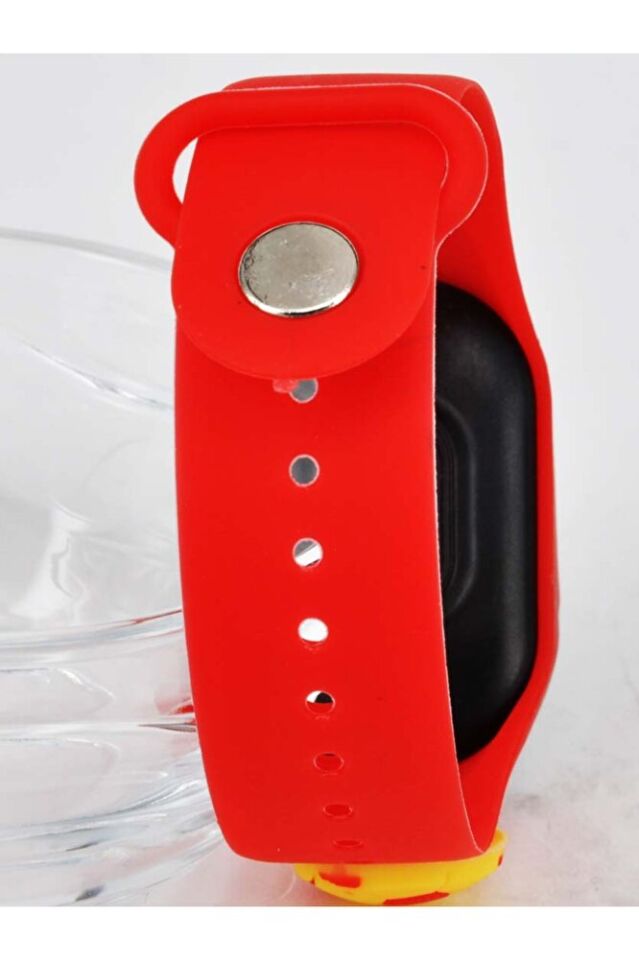 Sarı Kırmızı Top Figürlü İsimli Bileklikli Dokunmatik Led Çocuk Kol Saati