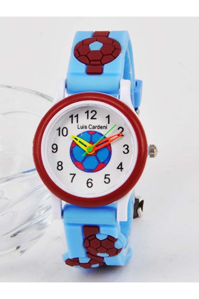 Bordo Mavi Kişiye Özel İsimli Çocuk Kol Saati ve Bileklik Seti Renkli Erkek Kız Çocuk Saat Hediyelik