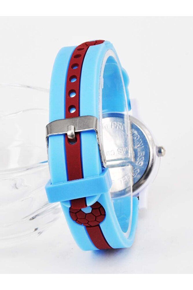 Bordo Mavi Kişiye Özel İsimli Çocuk Kol Saati ve Bileklik Seti Renkli Erkek Kız Çocuk Saat Hediyelik