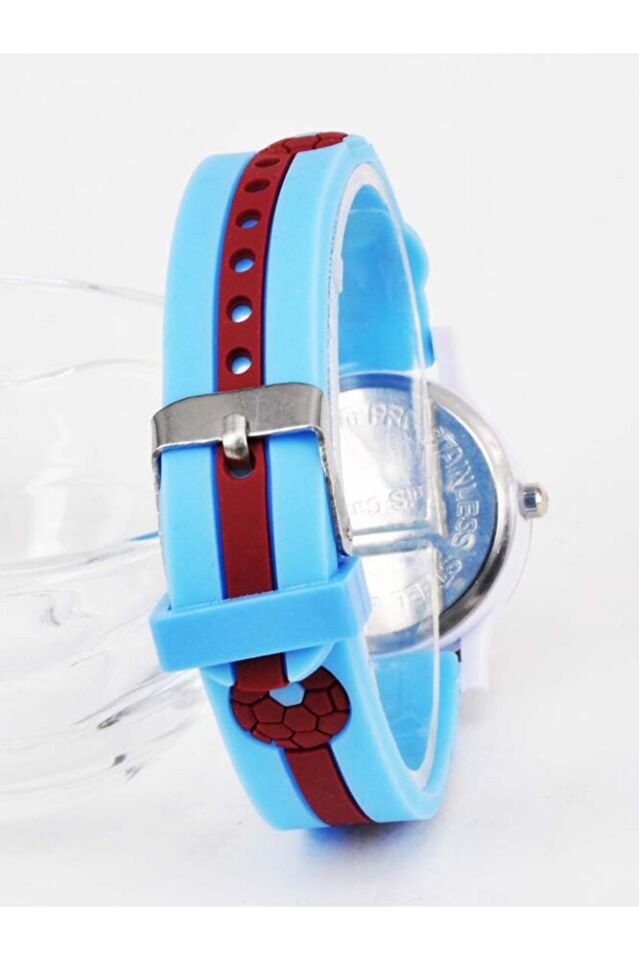 Bordo Mavi Kişiye Özel İsimli Çocuk Kol Saati ve Bileklik Seti Renkli Erkek Kız Çocuk Saat Hediyelik