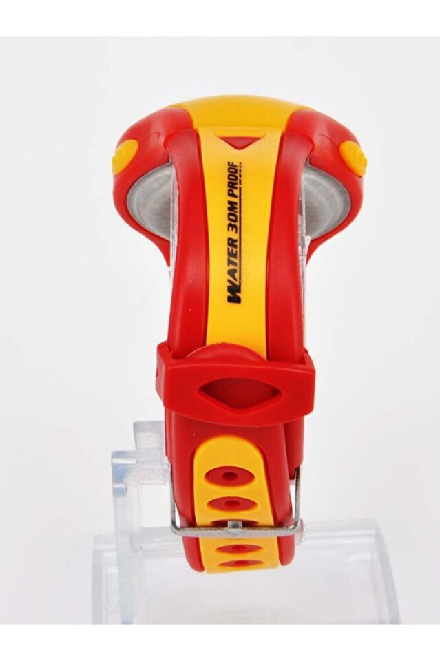 Çocuk Dijital Analog Kol Saati Sarı Kırmızı Silikon İsimli Bileklik Kız Erkek Çocuk Saat Seti