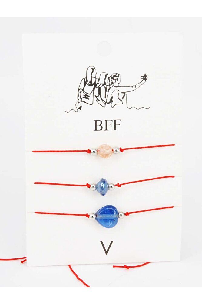 Arkadaş Bilekliği 3 Adet Renkli Dostluk Bilekliği (Fotoğraftakinden Farklı Renkler Gelebilir)