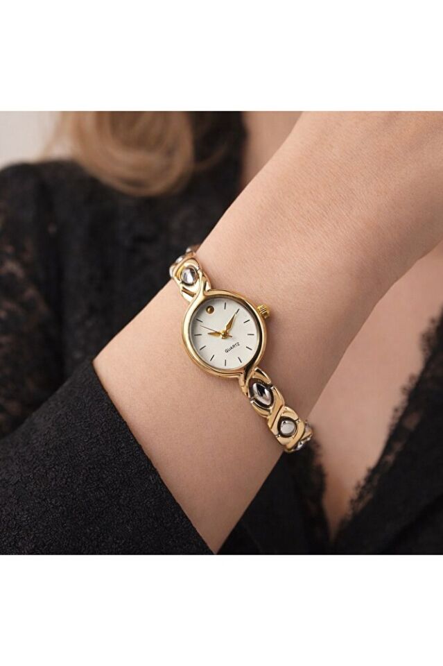 Gümüş & Altın Renk Şık Sade Yeni Sezon Genç Kız Zarif Şık Kadın Kol Saati