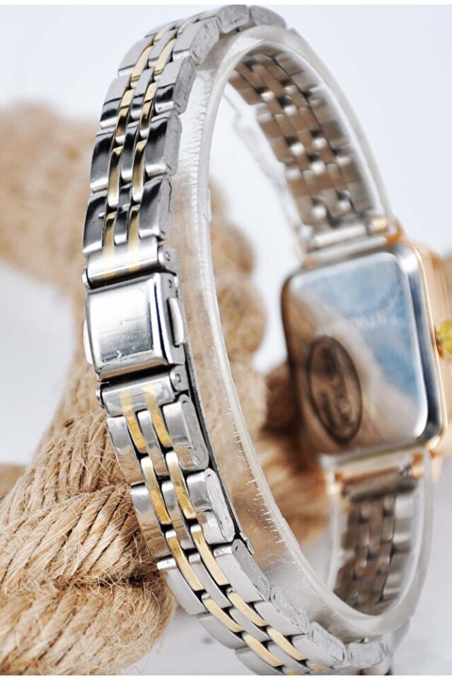 Gümüş Gold Renk Kordon Altın Kadran Vintage Genç Kız Kadın Quartz Zarif Şık Klasik Hediye Saat