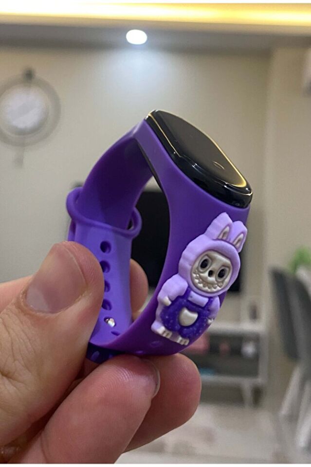 Labubu Figürlü Çocuk Led Saat Mor Renk Şık Spor Dokunmatik (Akıllı Saat Değildir)