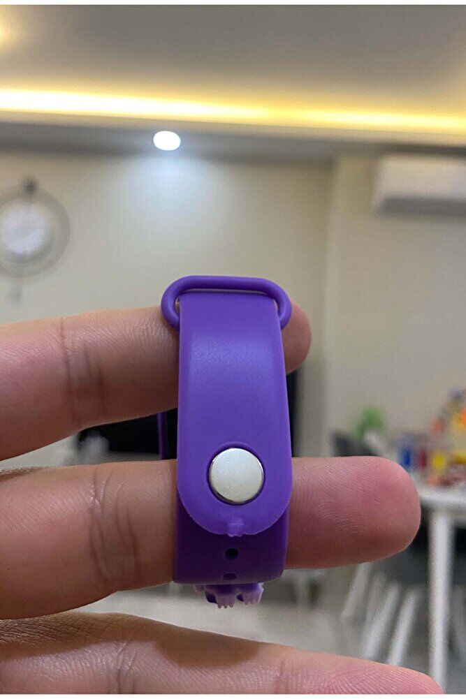 Labubu Figürlü Çocuk Led Saat Mor Renk Şık Spor Dokunmatik (Akıllı Saat Değildir)