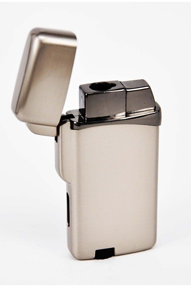 Füme Renk Klasik Hürmüzlü Şık Çakmak Klasik Doldurulabilir Şık Dayanıklı Hediye Çakmak Modeli