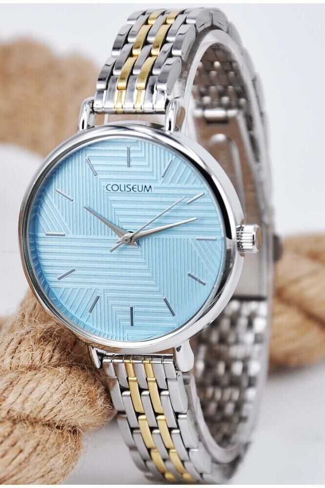 Gümüş Altın Renk Mavi Renk Kadran Yeni Sezon Kadın Şık Klasik Zarif Kol Saati