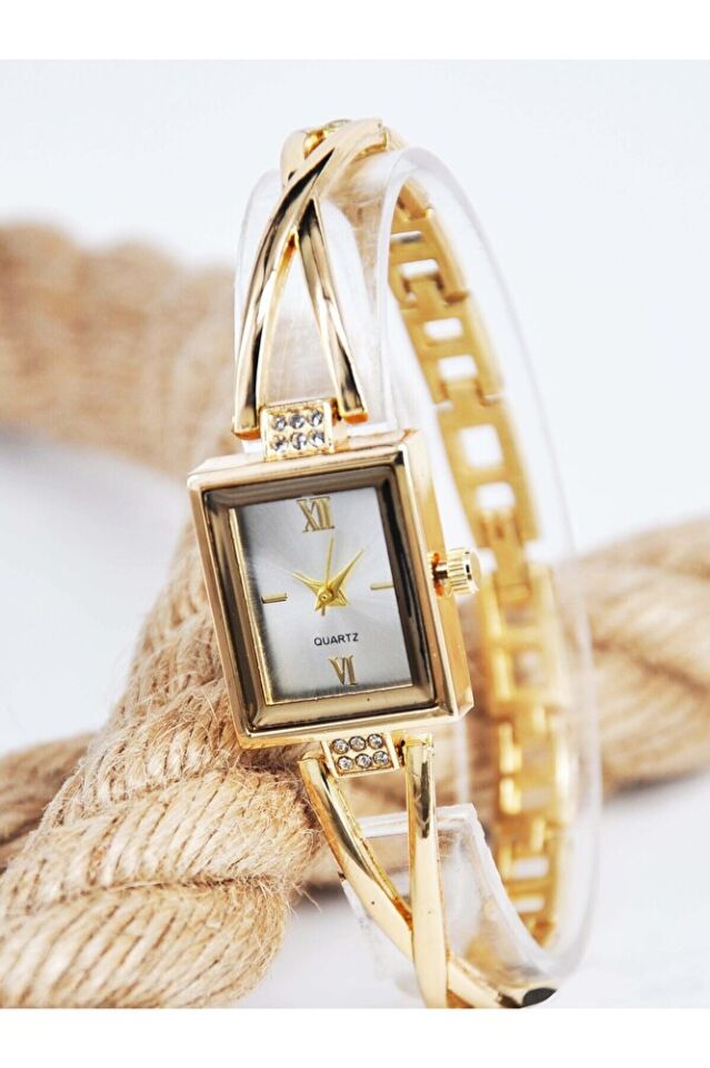 Vintage Kadın Kol Saati Roma Rakamlı Şık Sade Kordonlu Quartz Zarif Şık Minimal Hediyelik