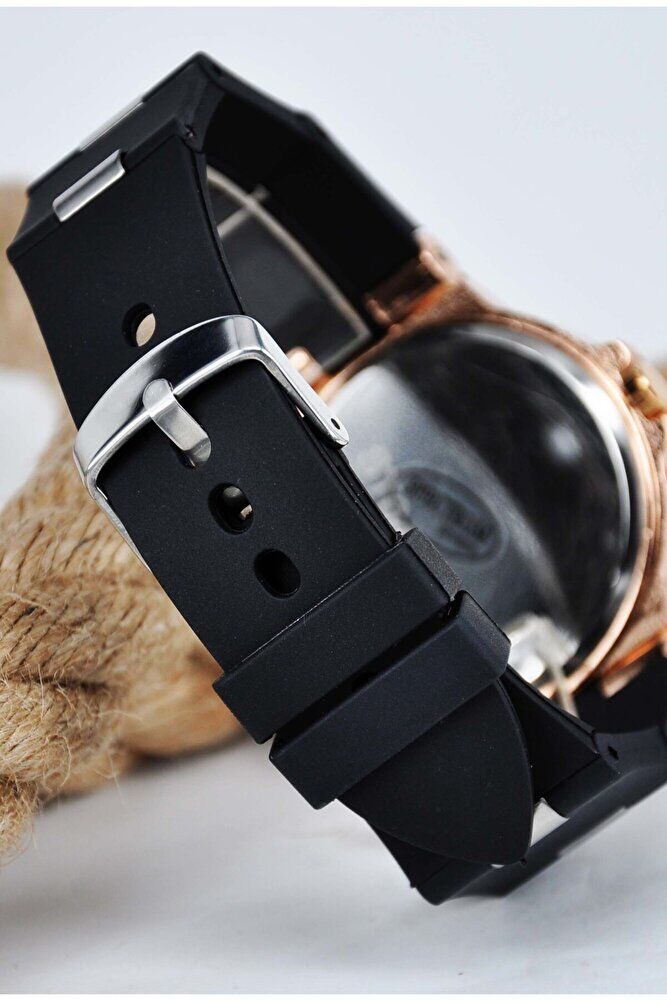 Bakır Renk Kasa Klasik Yetişkin Analog Takvimli Quartz Analog Şık Modern Erkek Kol Saati