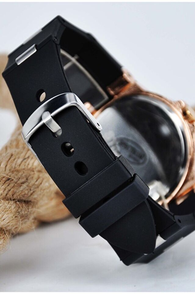 Bakır Renk Kasa Klasik Yetişkin Analog Takvimli Quartz Analog Şık Modern Erkek Kol Saati