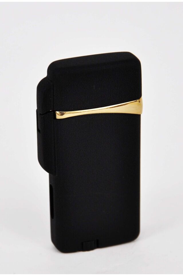 Siyah Klasik Şık Sade Gaz Ayarlı Hürmüzlü Şık Dayanıklı Hediyelik Çakmak