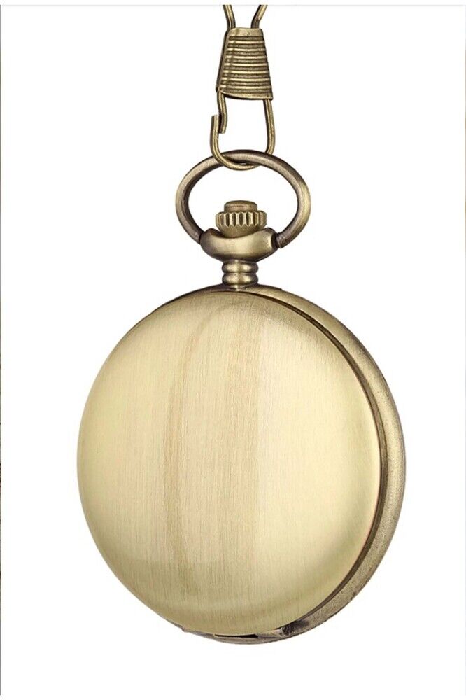 Hediyelik Antik Bakır Renk Köstekli Cep Saati Babaya Dedeye Kayınpedere Hediye