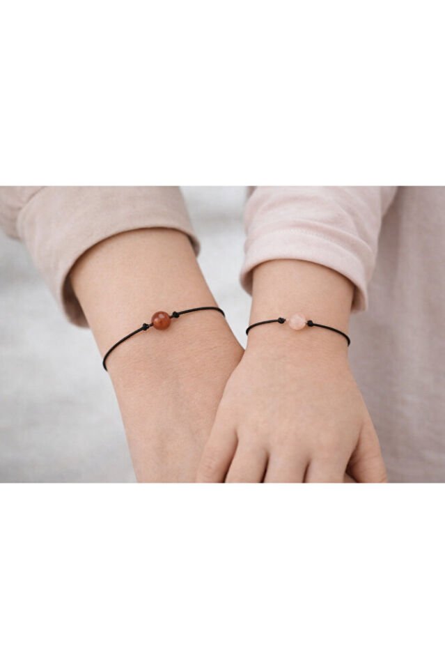 Anne & Kız Arkadaş Şans Bilekliği Doğal Taş Bileklik