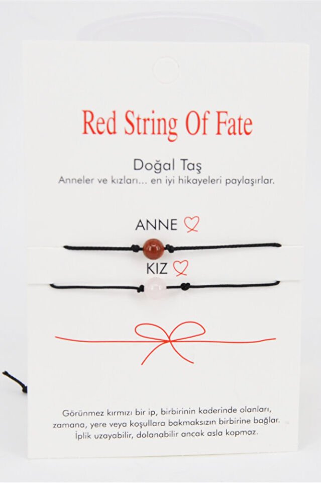 Anne & Kız Arkadaş Şans Bilekliği Doğal Taş Bileklik