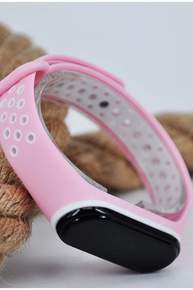 Dokunmatik Kadın Dijital LED Pembe Silikon Kordon Spor Genç Kız Kol Saati Modern Şık Hafif Trend