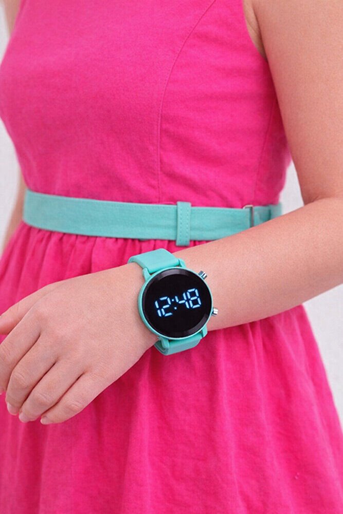 Mint LED Dijital Kol Saati Silikon Kordonlu Unisex Modern Spor Kadın Erkek Saat Şık Minimal Pro Yeni